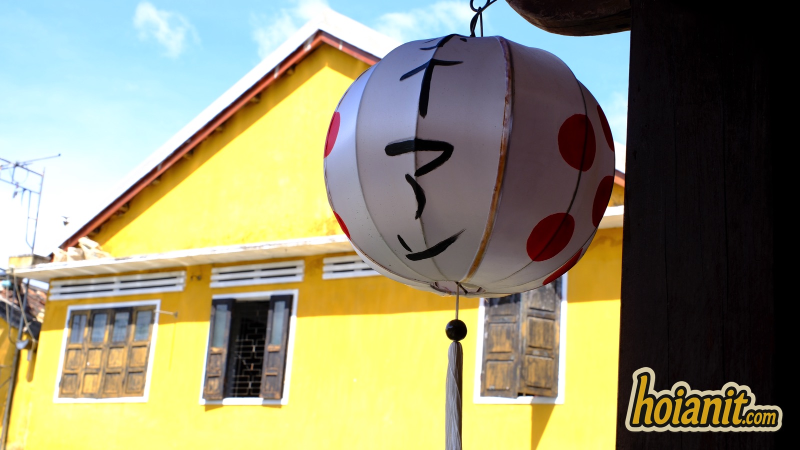 japanese covered bridge10 Japanese paper lantern with katakana lettering hanging near the Japanese Covered Bridge