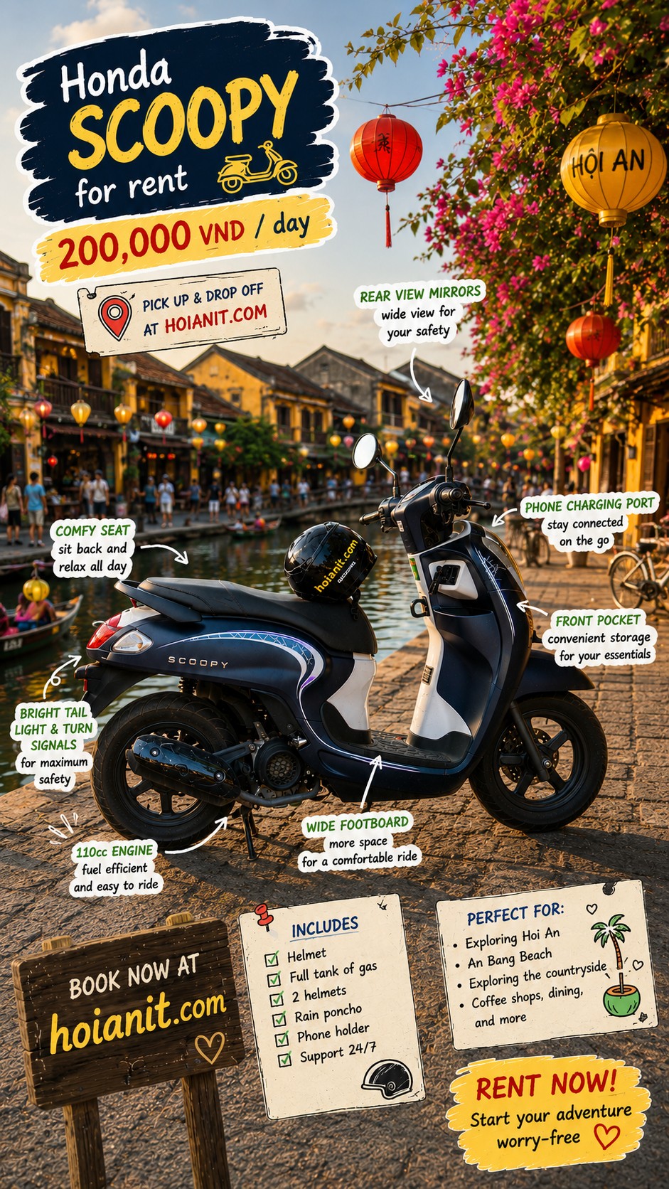 scoopy rental hoi an scoopy rental hoi an