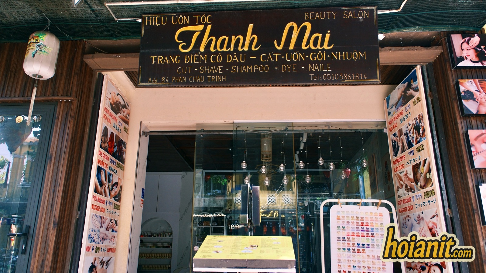 Bảng hiệu Beauty Salon Thanh Mai tại 84 Phan Châu Trinh, Hội An