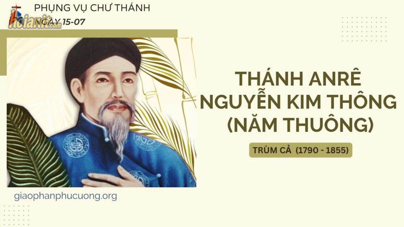 Chân dung minh họa Thánh Anrê Nguyễn Kim Thông – Ông Năm Thuông