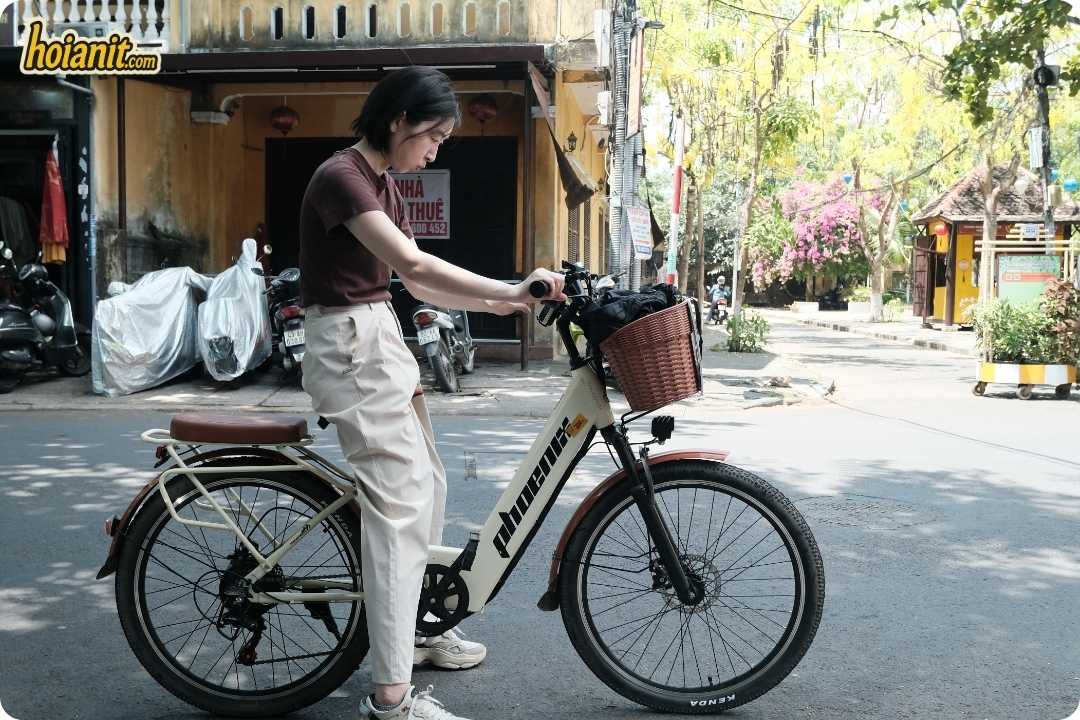Xe đạp điện có giỏ cho thuê tại Hội An